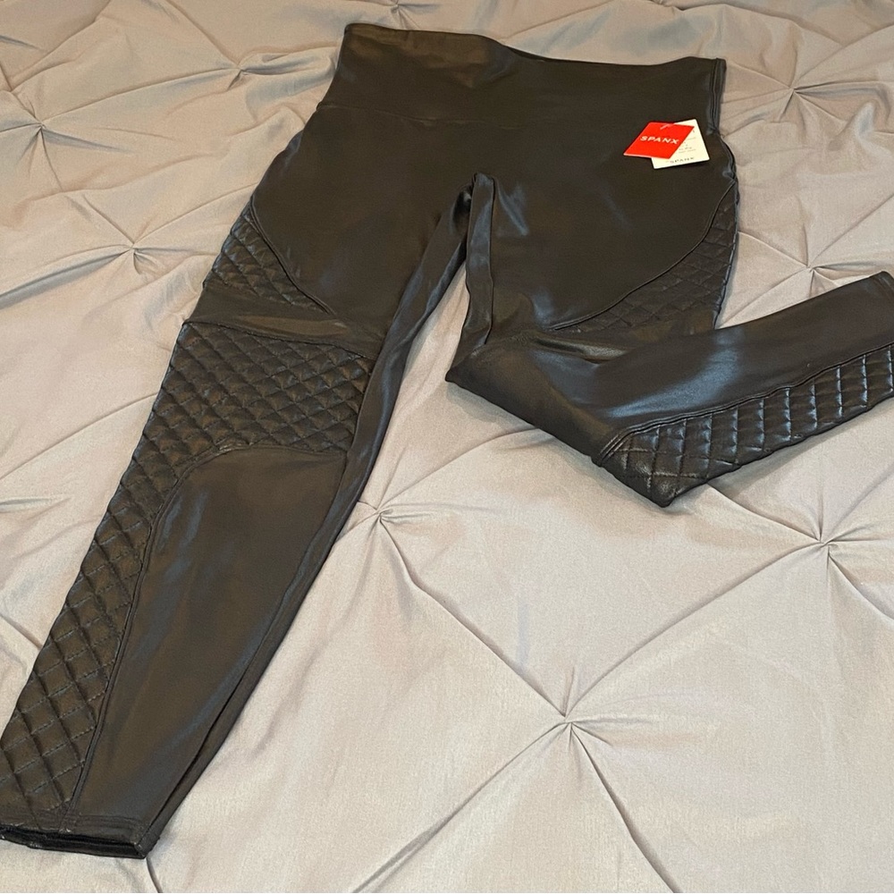 New! Spanx Faux Leather Leggings